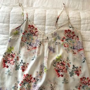 Talula White Floral Tank Top